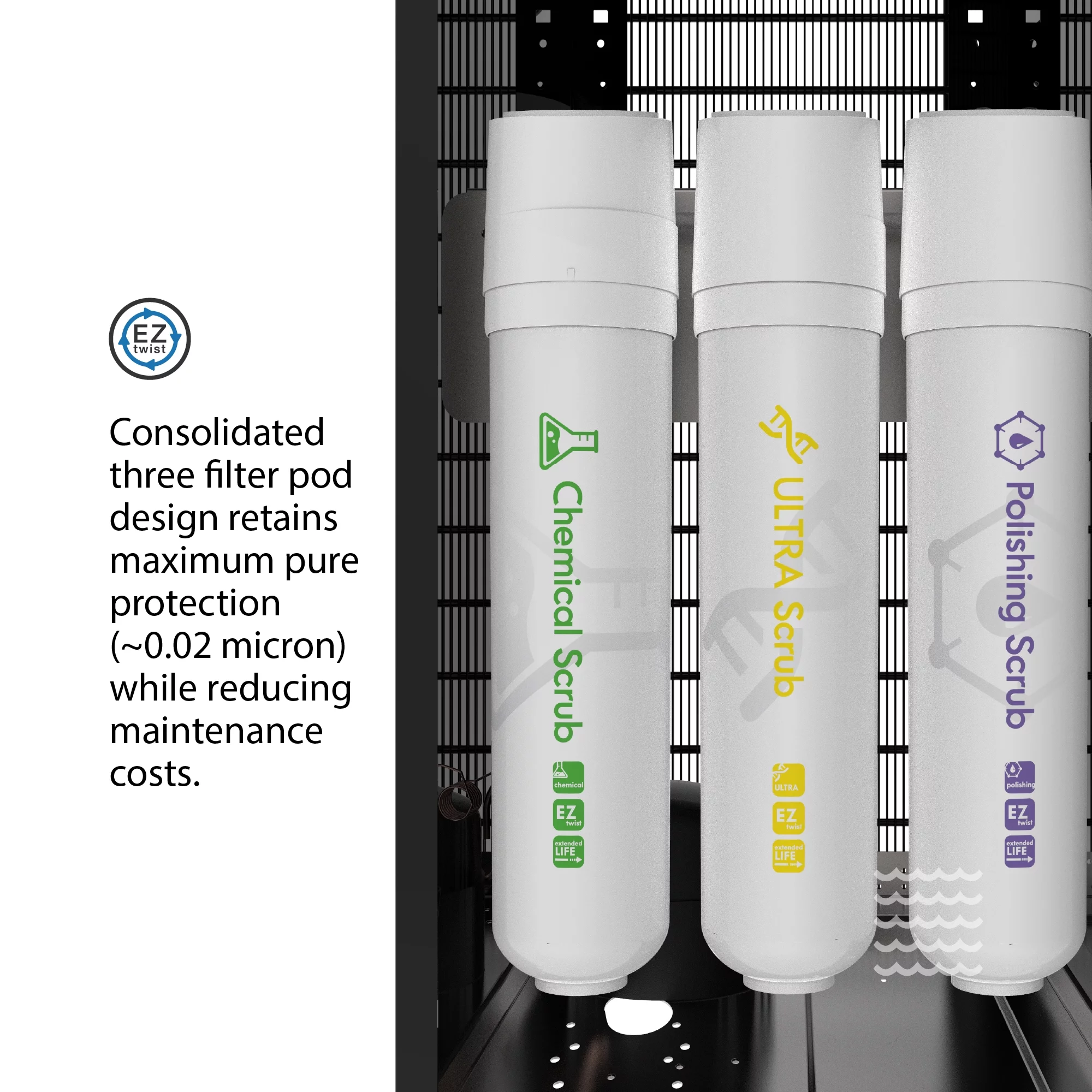Drinkpod Bottleless Water Cooler Dispenser Ultra Membrane 3+ Filtration Water Cooler Hot & Cold Temps. Exclusive Option To Connect To Other Appliances Color; Black