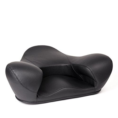 Alexia Meditation Seat - Ergonomically Correct for the Human Physiology Zen Yoga Ergonomic Chairs Foam Cushion Home or Office (Vegan Leather, Brown)
