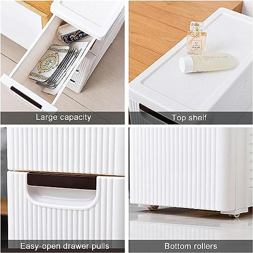 Bathroom Thin Floor Cabinet with Drawer, Toilet Side Storage Shelf, Freestanding Bathroom Storage Organizer for Bedroom, Hallway
