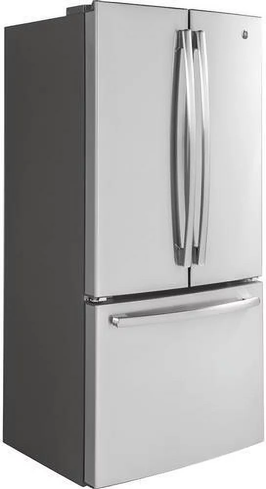 GE Appliances GWE19JSLSS ENERGY STAR 18.6 Cu. Ft. Counter-Depth French-Door Refrigerator-Stainless Steel