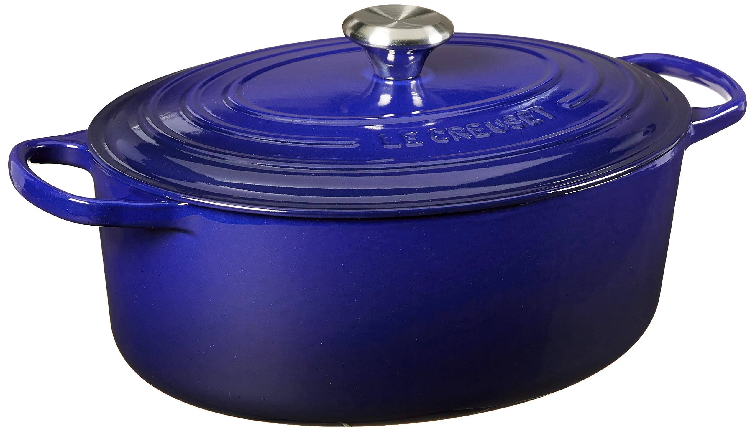 Le Creuset Signature Cast Iron 6.75-Quart Indigo Oval Dutch Oven