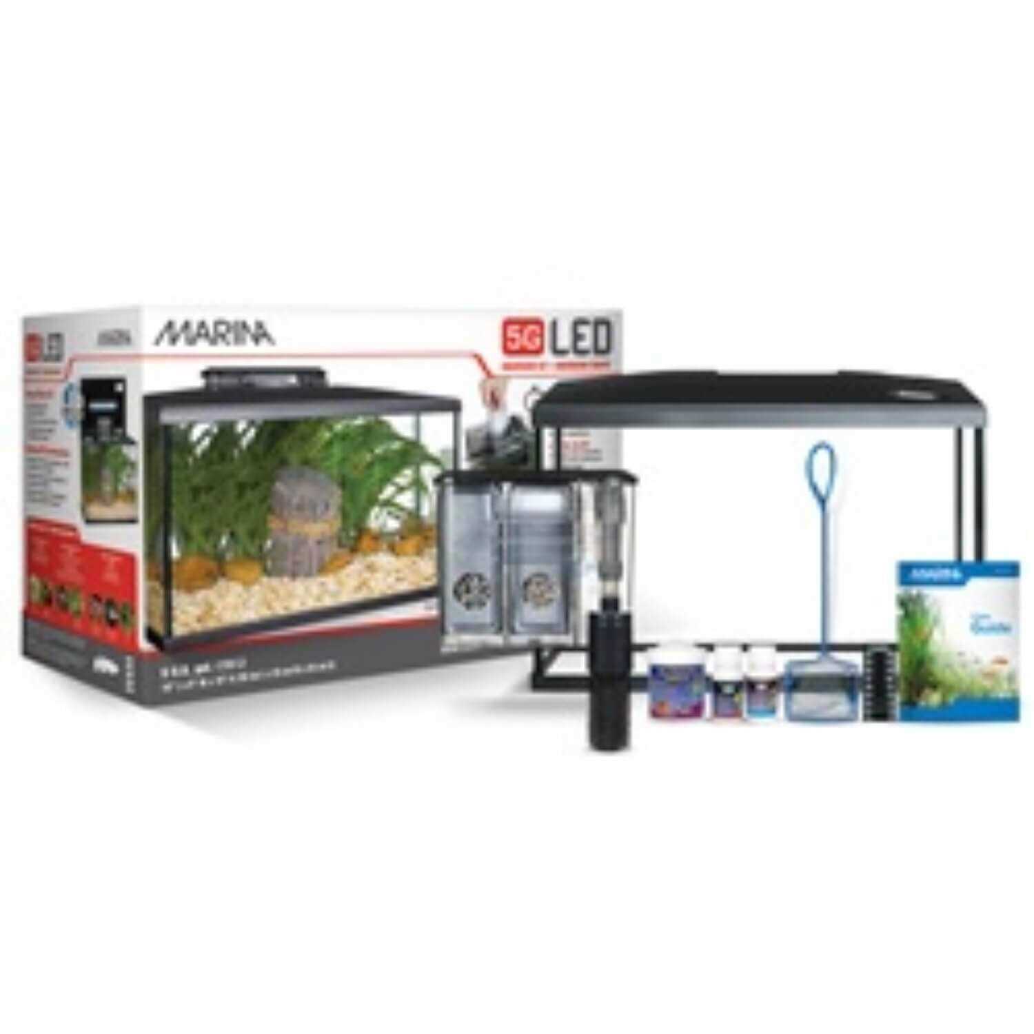 Marina 5G LED Glass Aquarium Kit - Pet Supplies online store