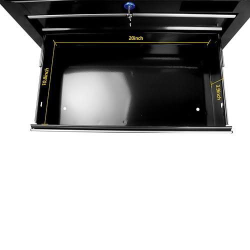 Rolling Tool Chest, 5-Drawer Rolling Tool Box With Interlock System And Wheels For Garage, Warehouse, Workshop, Repair Shop (Black)
