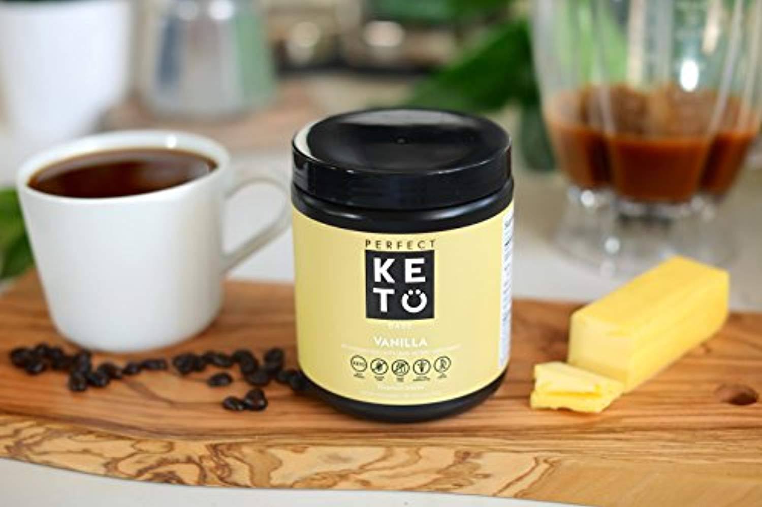 Perfect Keto Exogenous Ketones: Base BHB Salts Supplement Vanilla Flavor