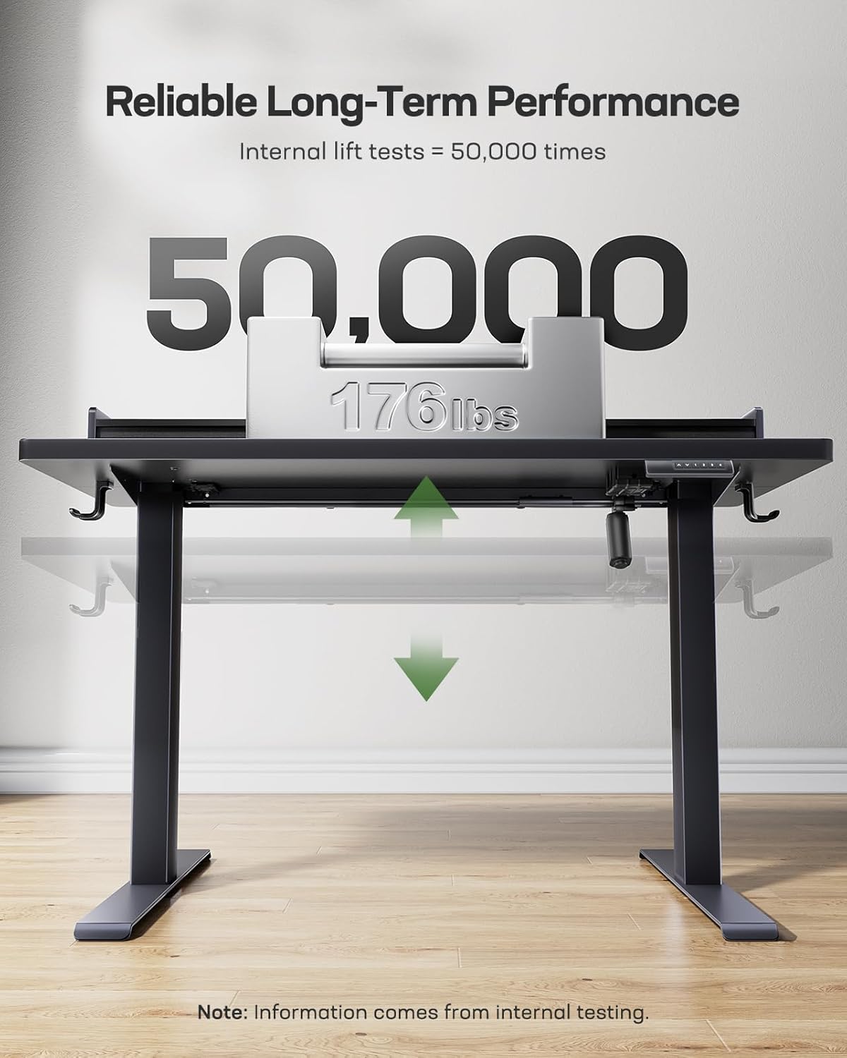Electric Standing Desk with Dual Drawers, 55 x 24 Inches Height Adjustable Desk with Storage Shelf, Sit Stand Desk with 4 Memory Preset, 2 Storage Hooks, Ideal for Home Office, Black