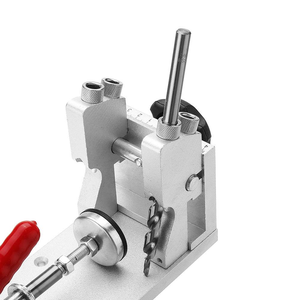 Banggood Woodworking Pocket Hole Jig System Guide Carpenter Kit with Clamp and Hole Drill Bits