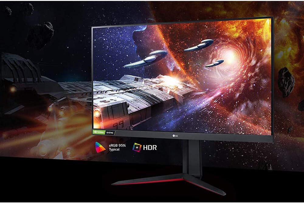 LG 32GN550-B 32 Inch Ultragear VA Gaming Monitor with 165Hz Refresh Rate/FHD (1920 x 1080) with HDR10 / 1ms Response Time with MBR and Compatible with NVIDIA G-SYNC and AMD FreeSync Premium