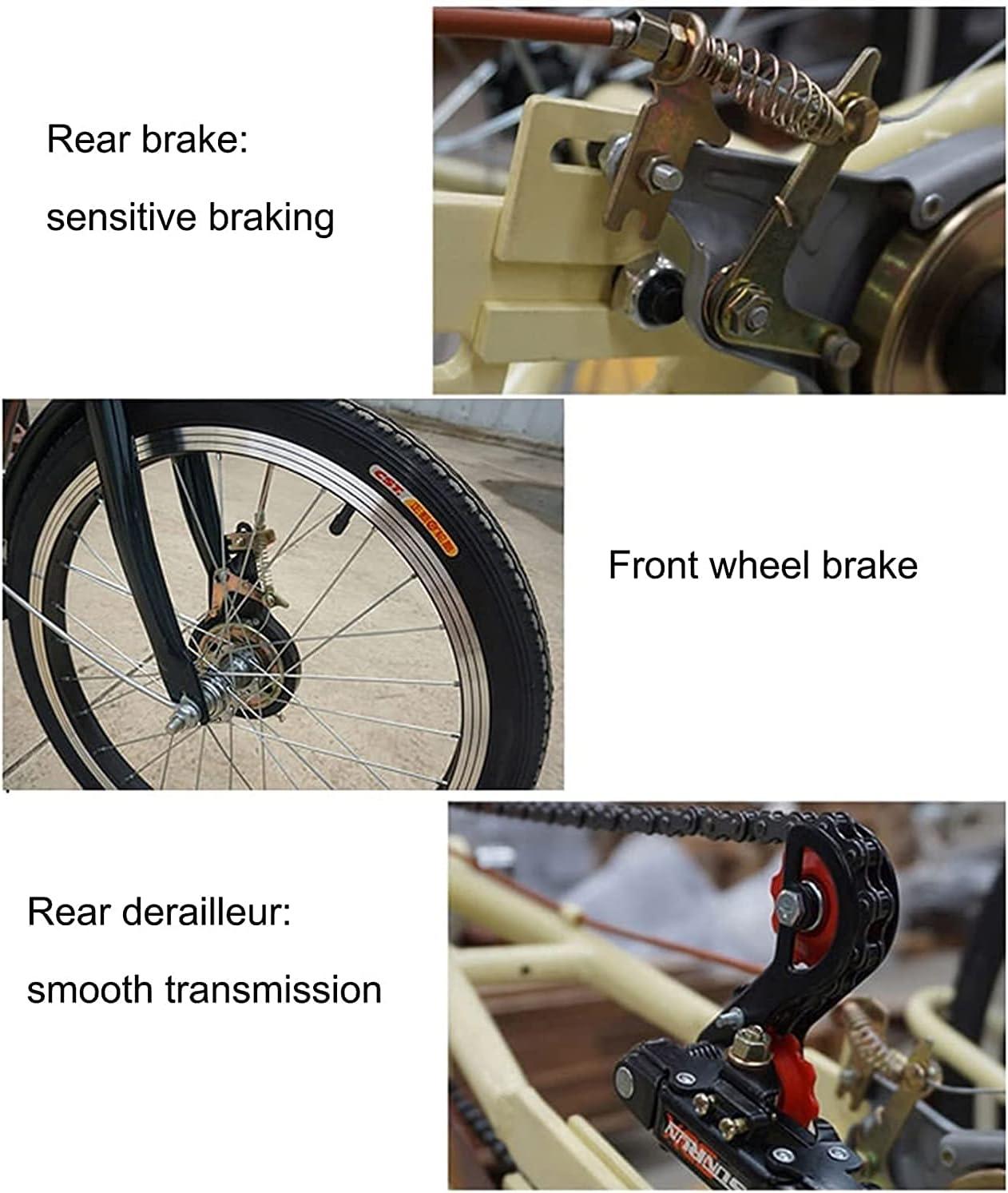 Adult Tricycle - 3 Wheel Bikes for Adults Shopping Tricycle for Adult Seniors Women Men 1 Speed 3-Wheel Bike Trike with Shopping Basket Three Wheeled Recumbent Bicycle