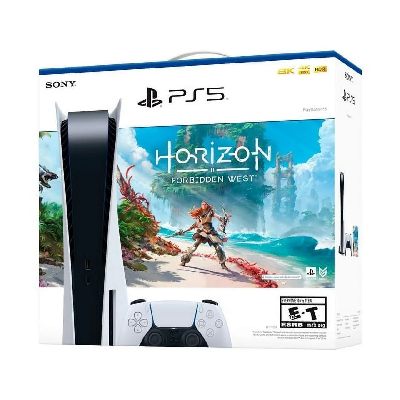 PlayStation_PS5 Video Game Console (Disc Edition) - Horizon Forbidden West Bundle - 825GB PCIe Gen 4 NVNe SSD Gaming Console, Cefesfy Stand and Cooling Station