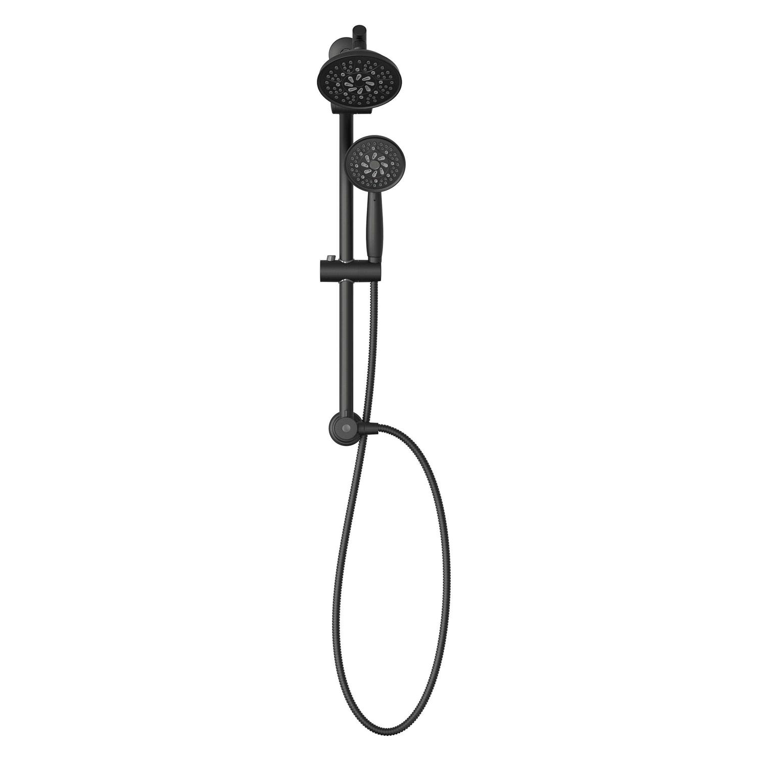 allen + roth Matte Black Shower Faucet Bar System with 2-way Diverter 58101-X607011 - Shop Hardware Tools Online Store