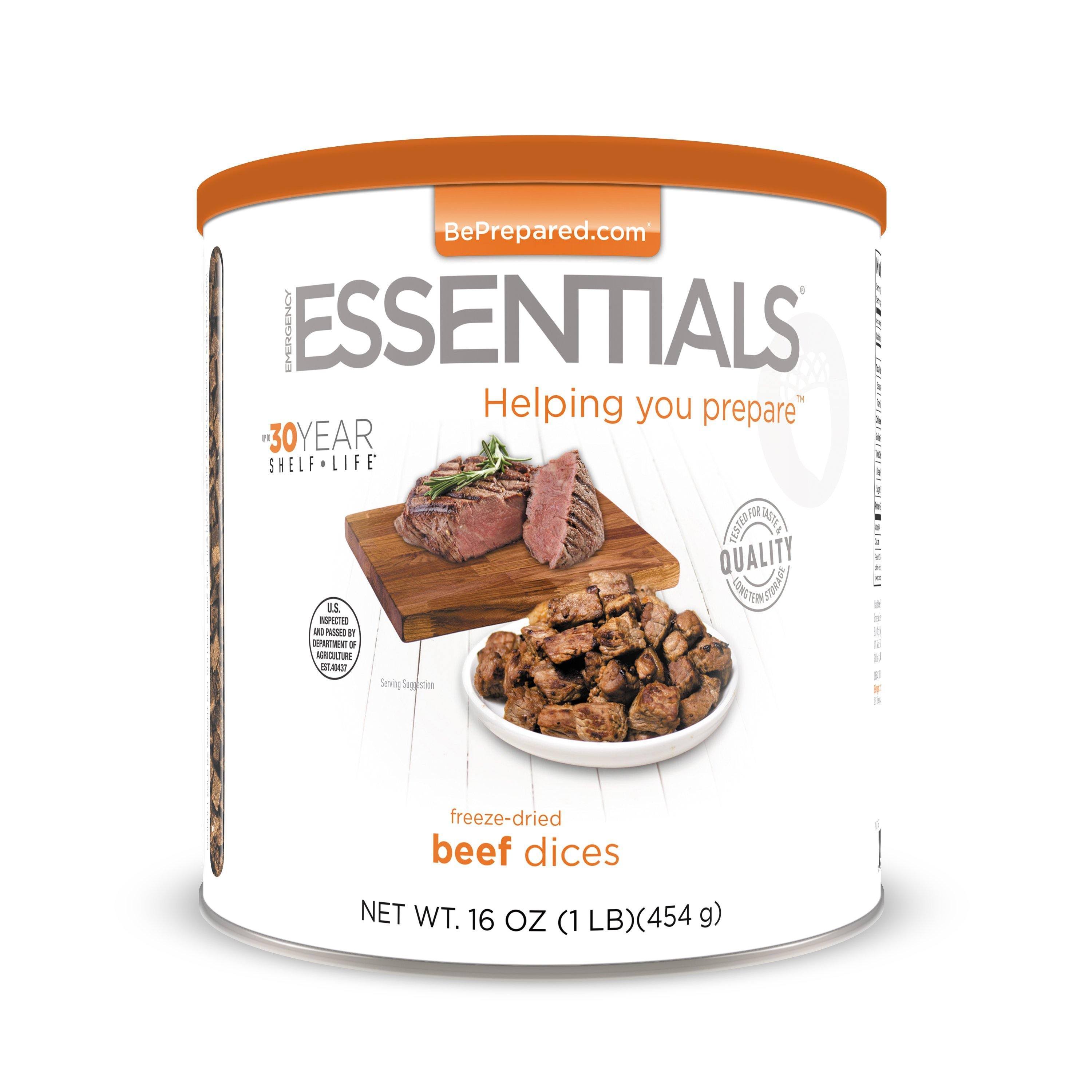 Emergency Essentials Freeze-Dried Beef Dices (Cooked) Large Can