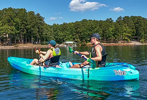 Perception Tribe 13.5 Sit on Top Tandem Kayak for All-Around Fun Large Rear Storage with Tie Downs