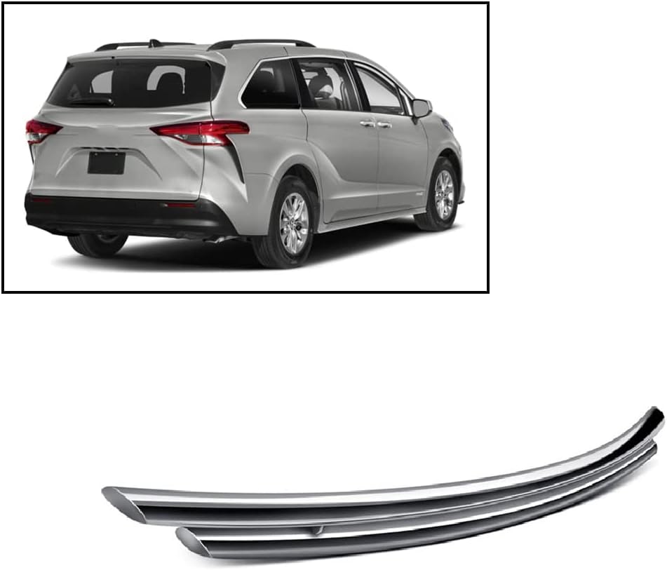 Black Horse Off Road Double Layer Stainless Steel Rear Bumper Guard Protector Compatible with 2004-2022 Toyota Sienna 8TY918SS-DL