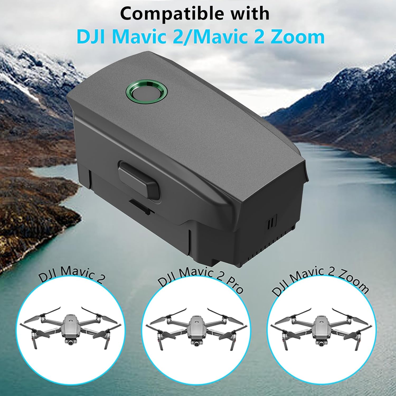 Mavic 2 Pro Battery, 3850mAh 15.4V Intelligent Flight Battery for DJI Mavic 2 Pro, 30Mins Max Flight Time Battery for DJI Mavic 2 Zoom Drone