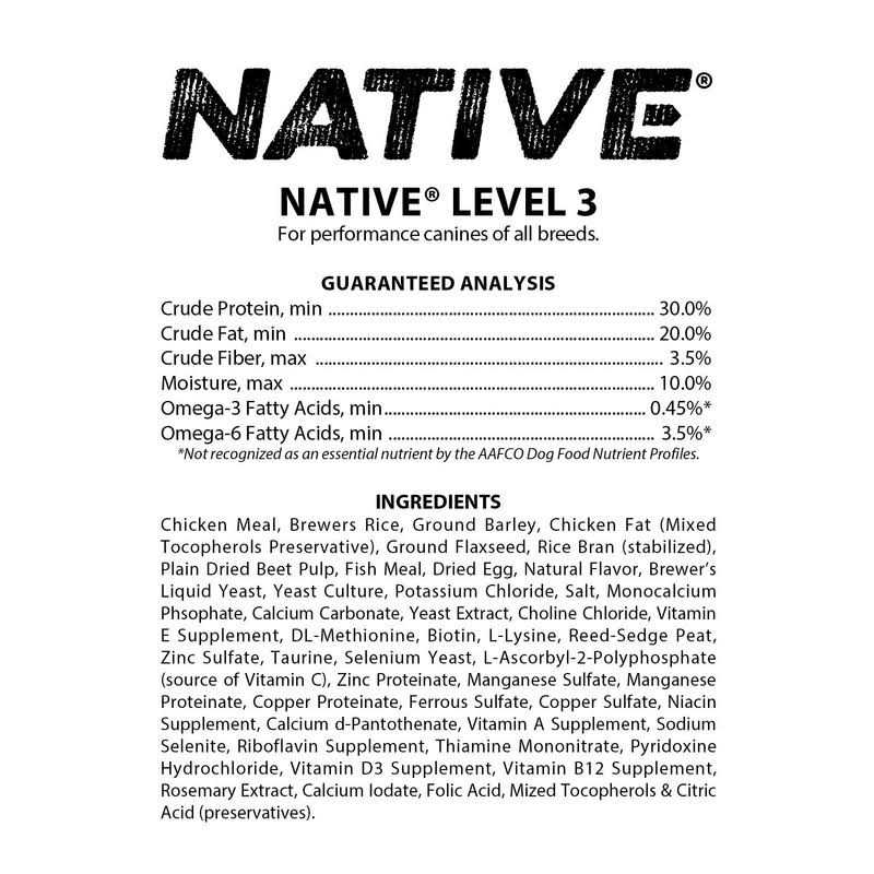 Kent Native Level 3 Performance Dog Food 40 Pounds - Pet Supplies online store