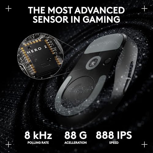 Logitech G PRO X Superlight 2 DEX Wireless Gaming Mouse, 60g pro-Grade Right-Handed Mouse with 5 programmable Buttons, USB-C Charging, 44k DPI Sensor, up to 8 kHz Polling for PC/Mac - White