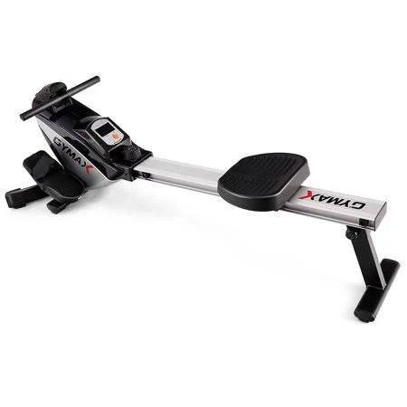 Gymax Folding Magnetic Rowing Machine Rower Exercise Cardio Adjustable Resistance, Black