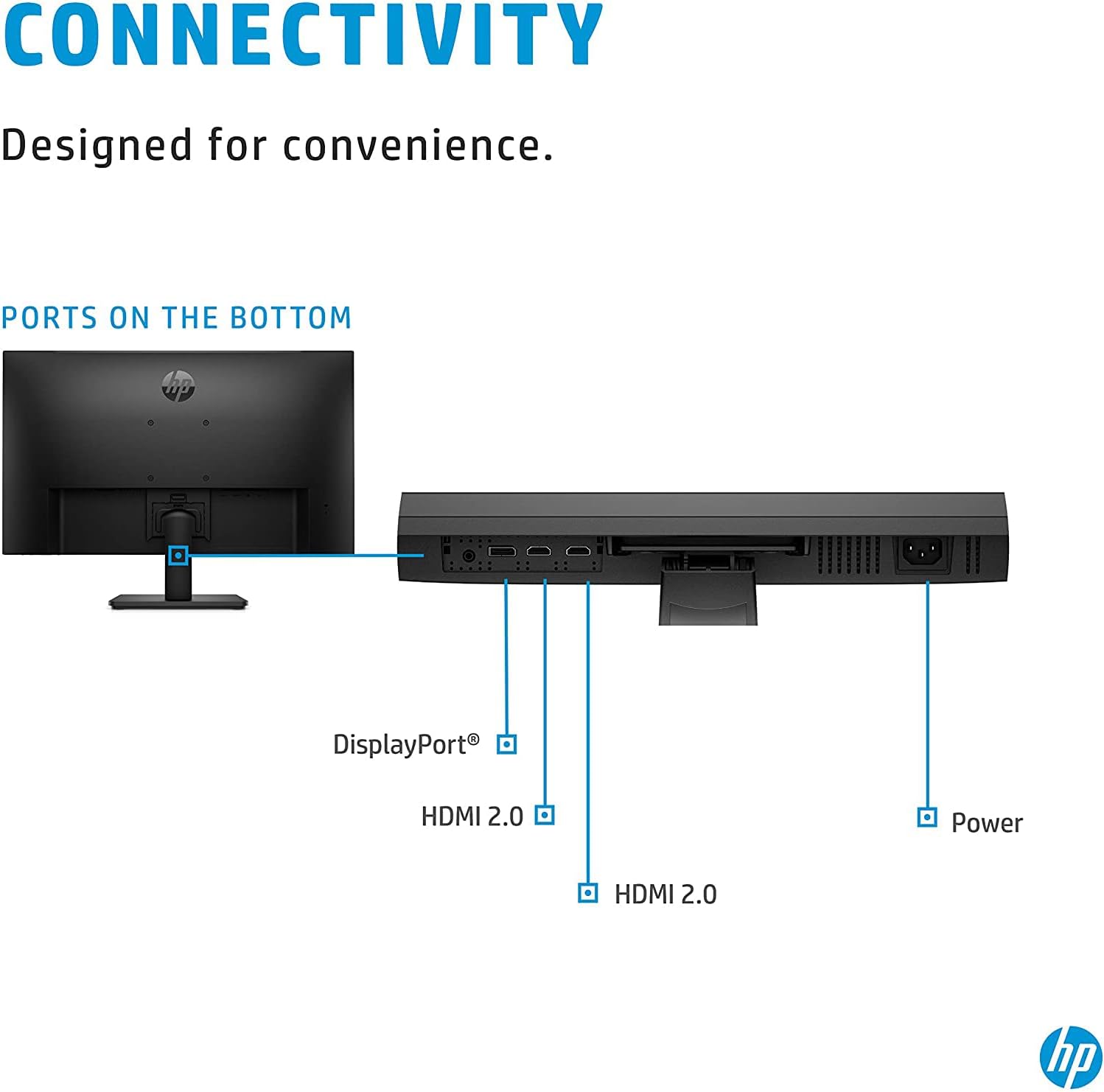 HP 28-inch 4K LED Monitor - Computer Monitor with Diagonal Display | 3840 x 2160 Resolution | AMD Freesync | Dual HDMI and DisplayPort | - U Deal HDMI