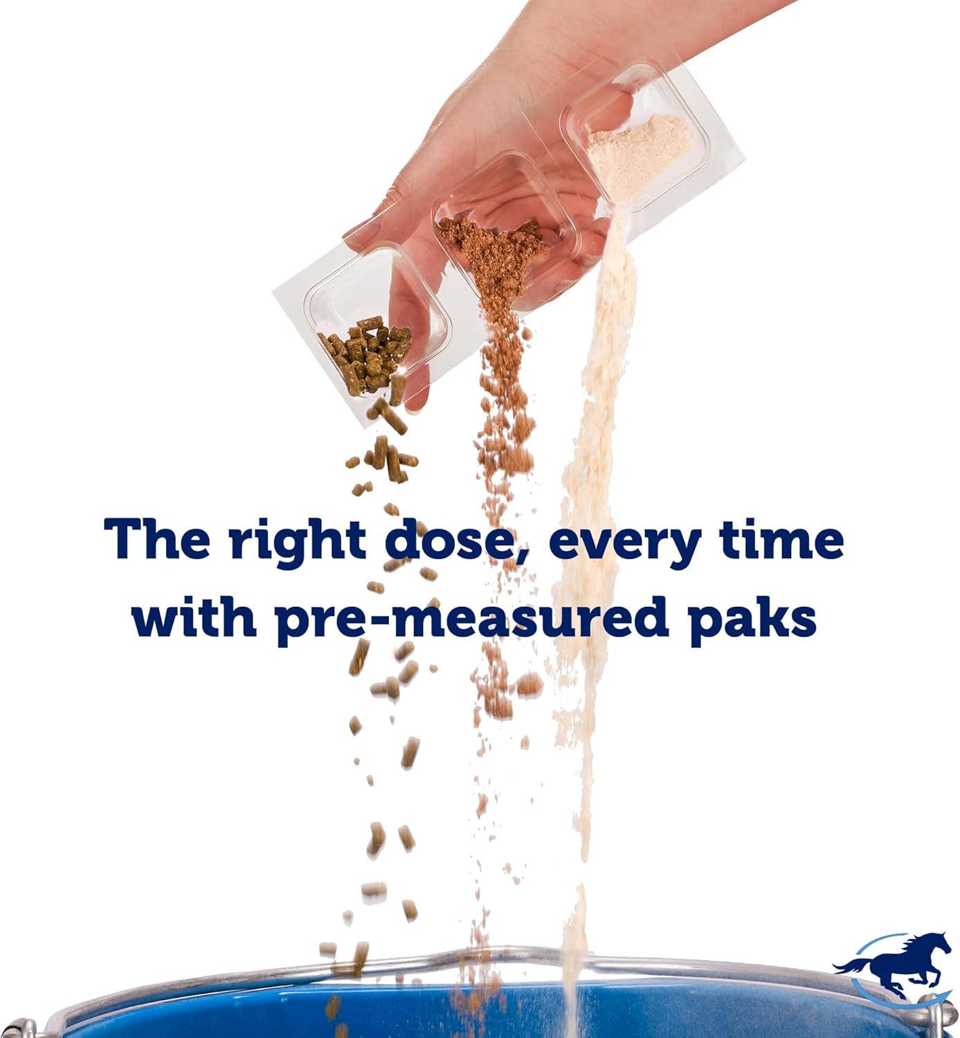 SmartPak Stress Ease SmartPak | Horse Calming Supplies, Premeasured, Labeled, and Sealed Pack | Herb-Free and No Sugar Added Formula for Skittish or Nervous Horses