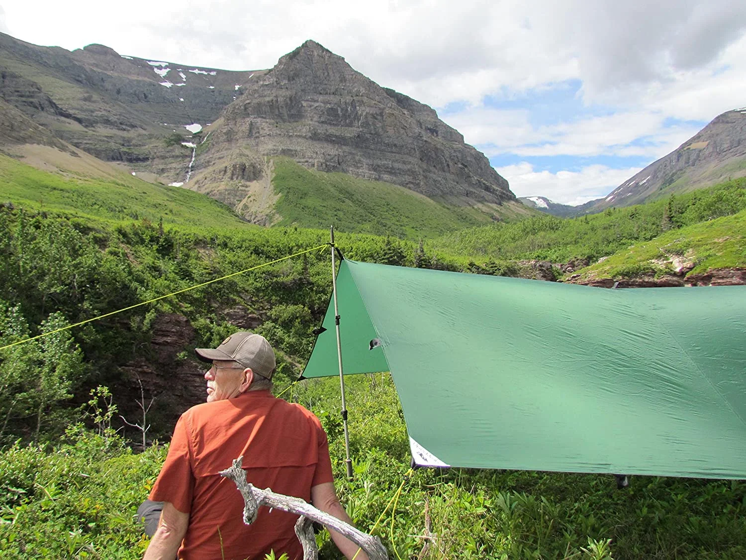 QCAI Silnylon Tarp - 11.6 Oz. - Ultralight Backpacking Tarp or Hammock Tarp (Grey, 8' x 10')