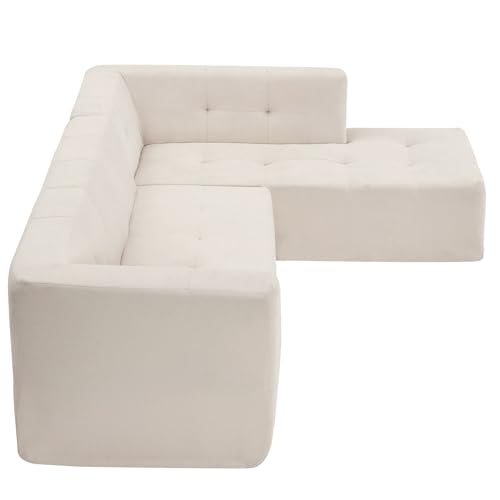110.2 X 72.8'' Modular Sectional Couch,Chenille Fabirc L Shaped Sofa, 3 Seat Modern Corner Sofa Couch for Living Room, Office(not Include Pillow)