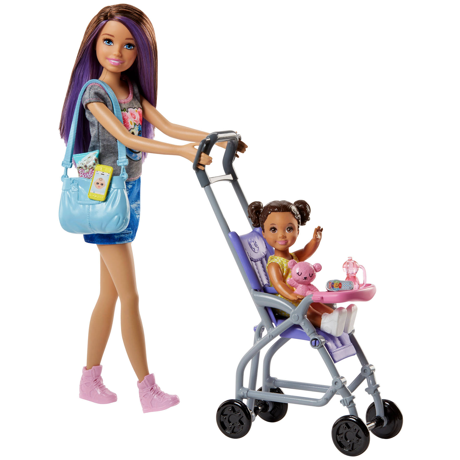 Barbie Skipper Babysitters Caucasian Doll and Stroller Playset