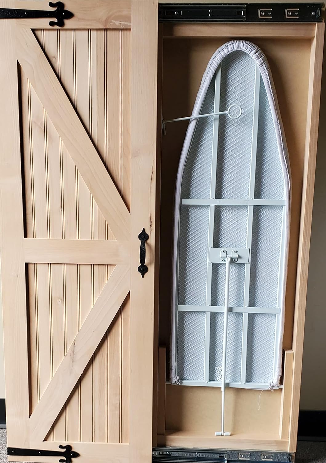Wall Mount Ironing Board in Knotty Alder