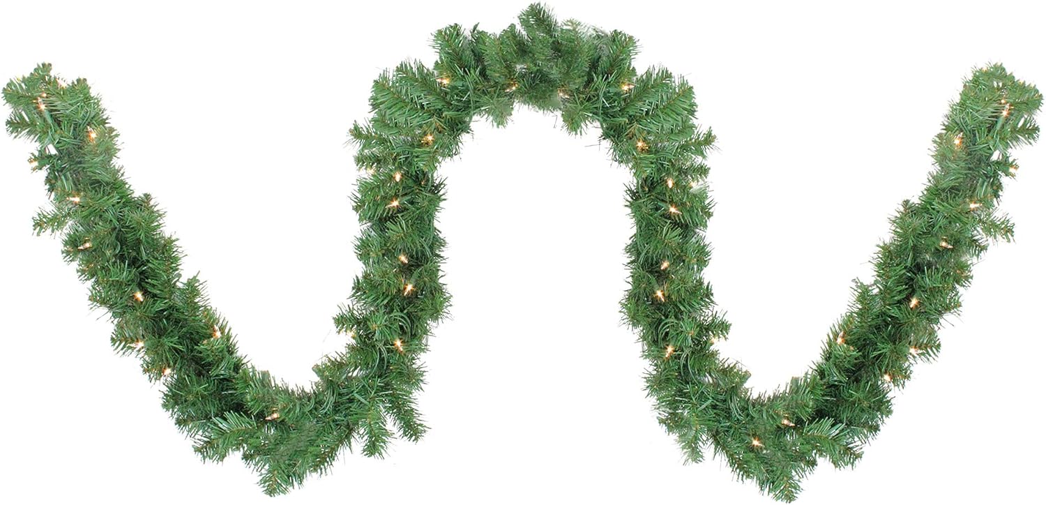 Northlight Pre-Lit Battery Operated Artificial Winter Spruce Christmas Set - 5-Piece - Clear Lights