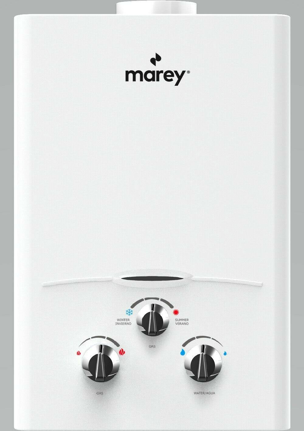 Marey GA5FNG 1.32 GPM 34,120 BTU&s NG GAS Flow Activated GAS Tankless Water Heater