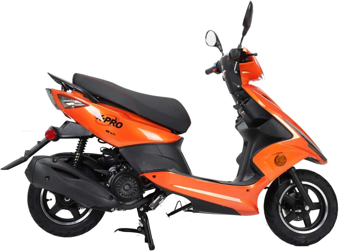 X-Pro Brand New 150cc Gas Powered Moped Scooter, 10" Aluminum Wheels Electric Start Large Headlights