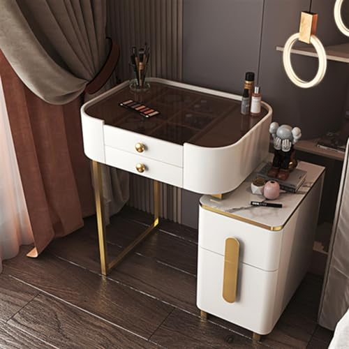 Vanity Table Luxury Furniture Dressing Table with Mirror Classic Cosmetics Organizers Vanity Storage Desk Dressing Table Multifunctional Organizers Dressing Table