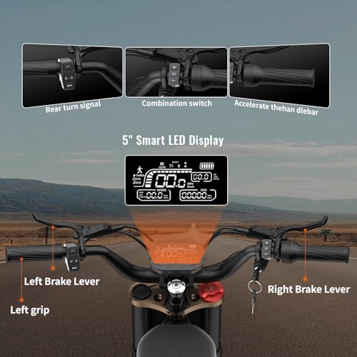 GT73 Electric Dirt Bike for Adults 2500W Electric Bike with 1747Wh(48V 18.2AH*2) Removable Batteries 37MPH/85Mile Range 25" x2" Motorcycle Tires Dual Hydraulic Brakes & Full Suspension
