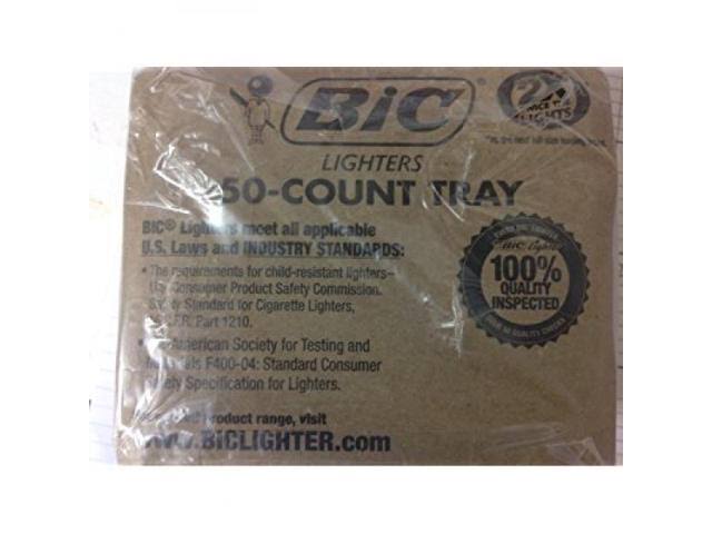 Bic Classic Lighter 50ct Tray Regular Lighter, Assorted