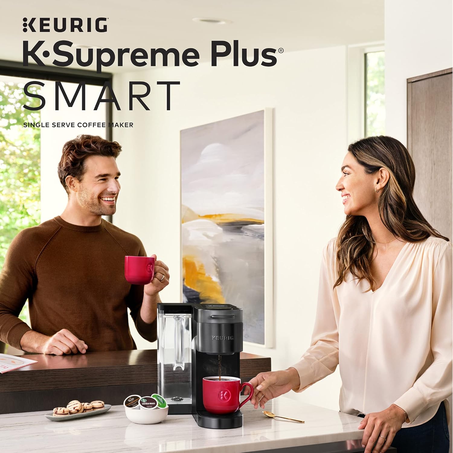Keurig® K-Supreme Plus SMART Single Serve K-Cup Pod Coffee Maker, Black