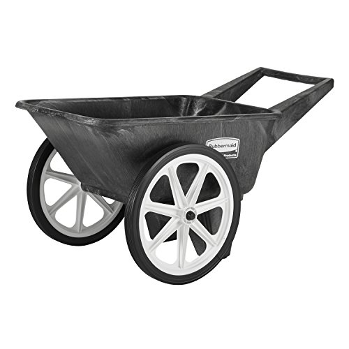 Rubbermaid Commercial Products FG564200BLA Plastic Yard Cart, 7.5 cu. feet