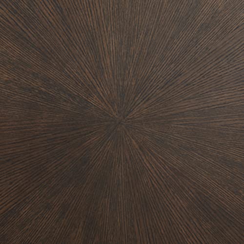 Signature Design by Ashley Ranoka Contemporary Round 42" Coffee Table, Metallic & Goldtone Finish