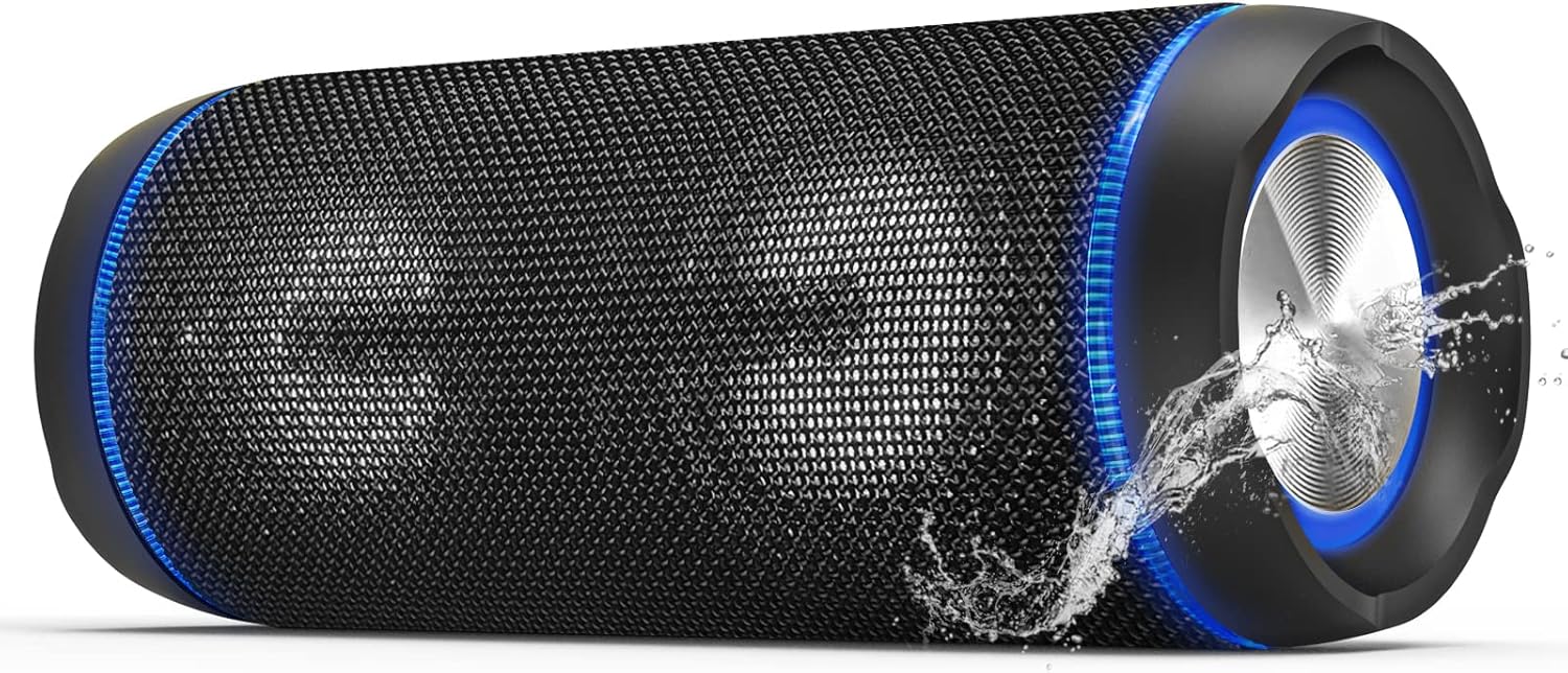 EDUPLINK Portable Bluetooth Speaker 40 Watt Bocina Bluetooth Switch Between Bluetooth Pairing and Aux-in Mode by Call Button USB Charge Out - Black