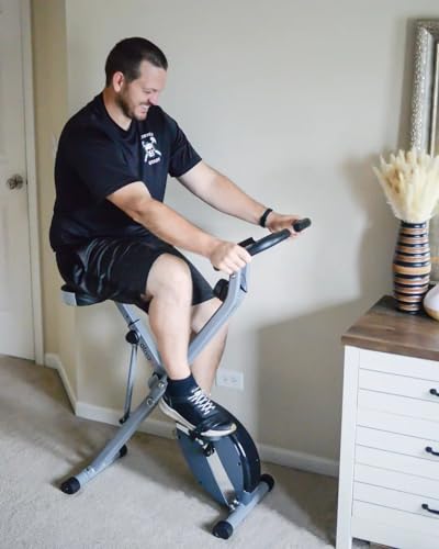 ATIVAFIT Exercise Bike Foldable Fitness Indoor Stationary Bike Magnetic 3 in 1 Upright Recumbent Exercise Bike for Home Workout