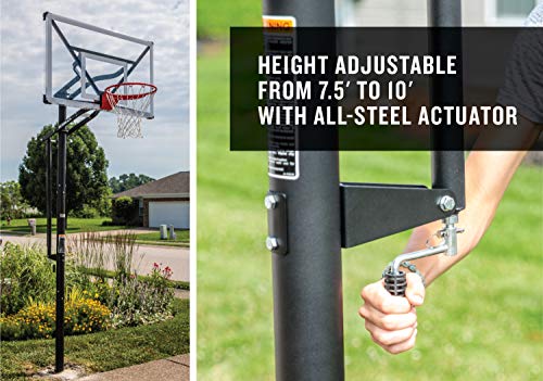 Silverback NXT 54" and NXT 60" In-Ground Basketball Hoops with Adjustable-Height Basketball Goal Backboard and QuickPlay Design