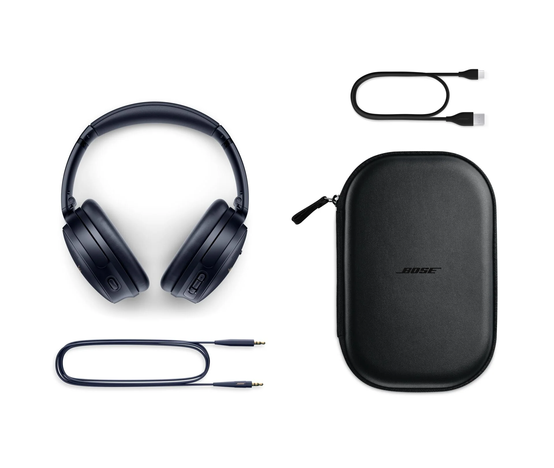 Bose QuietComfort 45 Headphones Noise Cancelling Over-Ear Wireless Bluetooth Earphones, Black