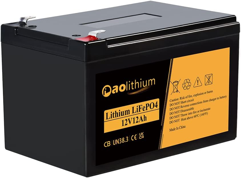Aolithium 100ah Lithium Battery 12V LiFePO4 Battery with Bluetooth APP 4000 Cycles Maintenance-FreeBattery with Built-in BMS Perfect for RV Solar Marine UPS Off-Grid Applicatins