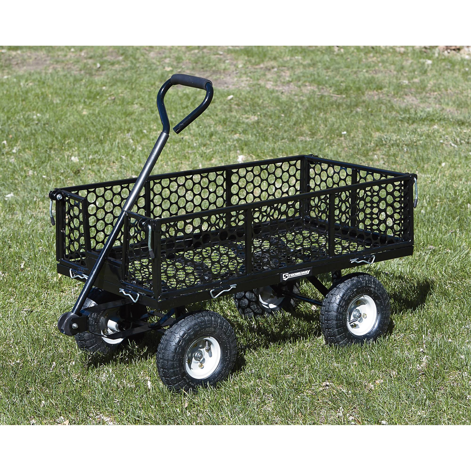 Strongway Steel Garden Wagon - 800-Lb. Capacity, 40inch L x 20inch W
