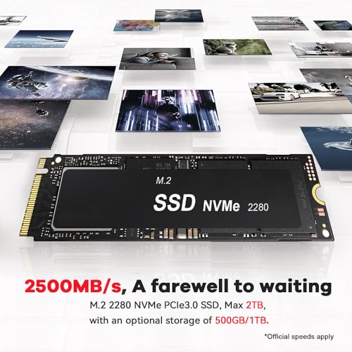 Beelink SER5 Pro Mini PC, AMD Ryzen 7 5800H(7nm, 8C/16T) up to 4.4GHz, Mini Computer 32GB DDR4 RAM 1TB NVME SSD, Micro PC 4K@60Hz Triple Display, Mini Gaming Computer WiFi6/BT5.2/54W/HTPC/W-11 Pro