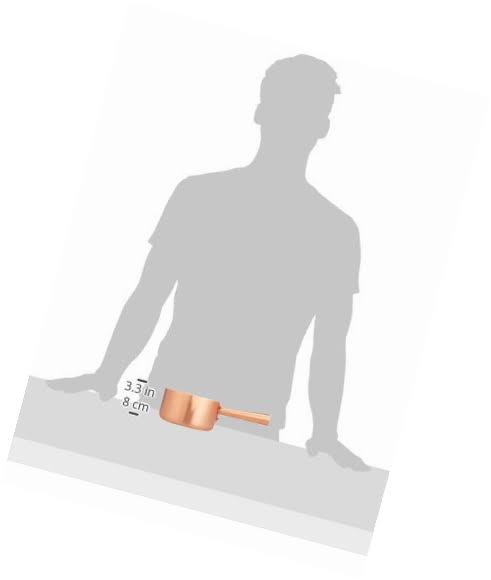 Mauviel Made in France M&Passion 2194.14 Copper 1.2-Quart Sugar Saucepan with Copper Handle