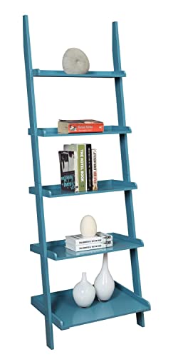 Convenience Concepts French Country Bookshelf Ladder, Blue