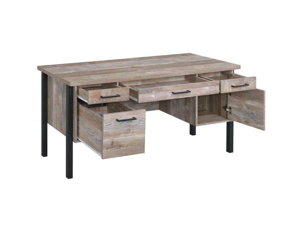 Coaster 801950 Samson Weathered Oak Office Desk