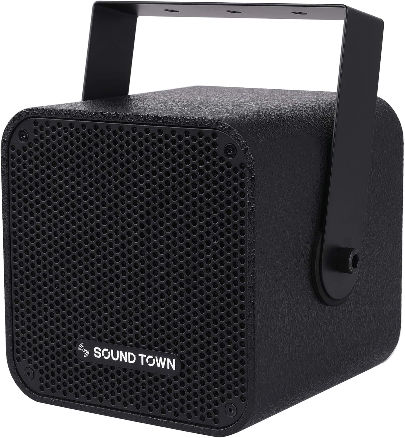Sound Town Pair of CARME Series Dual 8 2-Way Passive Professional Loudspeaker, Black with Compression Driver and U Bracket for Installation, Live Sound, Karaoke, Bar, Church (CARME-U208B-PAIR)