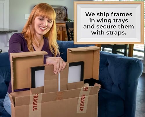 26x26 Shadow Box Charcoal Black Frame Display Case Solid Wood Picture Frame | 1" Inch Deep | with UV Acrylic Plexiglass, Foam Board Backing & Hanging Hardware