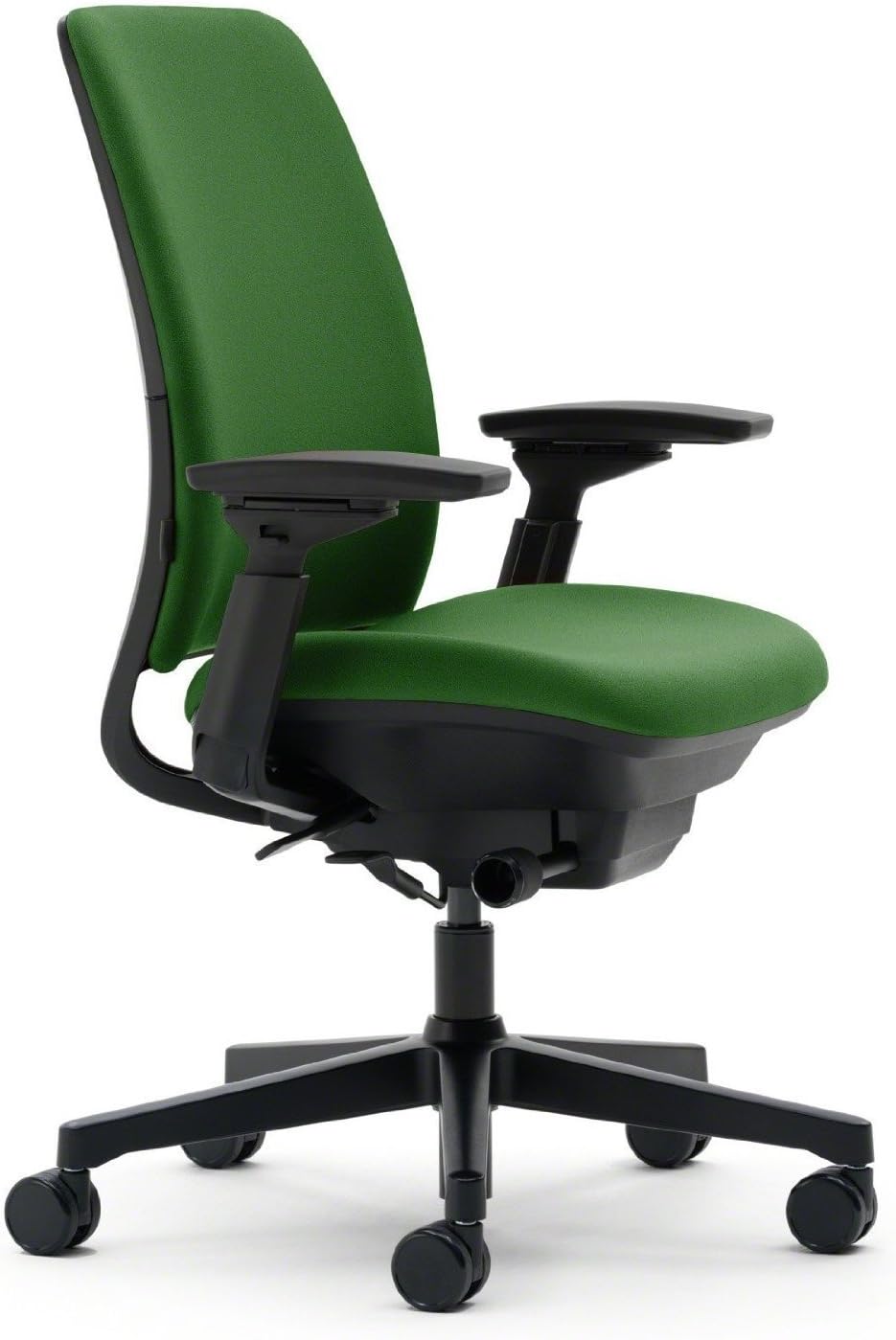 Steelcase Amia Task Chair: Adjustable Back Tension - LiveLumbar Support - Seat Slider - 4 Way Adjustable Arms - Black Frame/Black Fabric