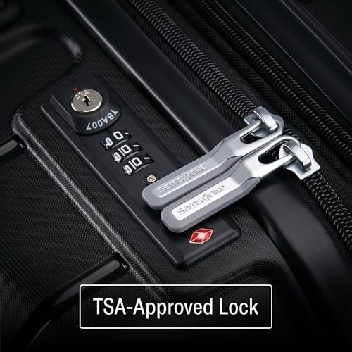 Samsonite Freeform 21-Inch Hardside Carry-On Luggage - Hardshell Carry-On Suitcase - TSA, Airline-Approved - Expandable Hard Shell, Smooth Rolling Spinner Wheels for Lightweight Travel - Navy